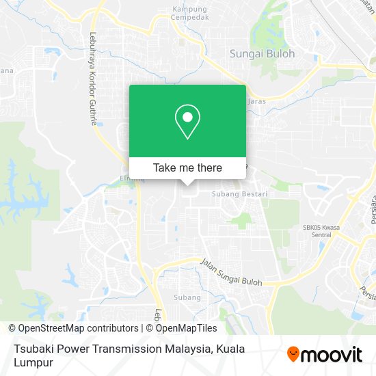 Peta Tsubaki Power Transmission Malaysia