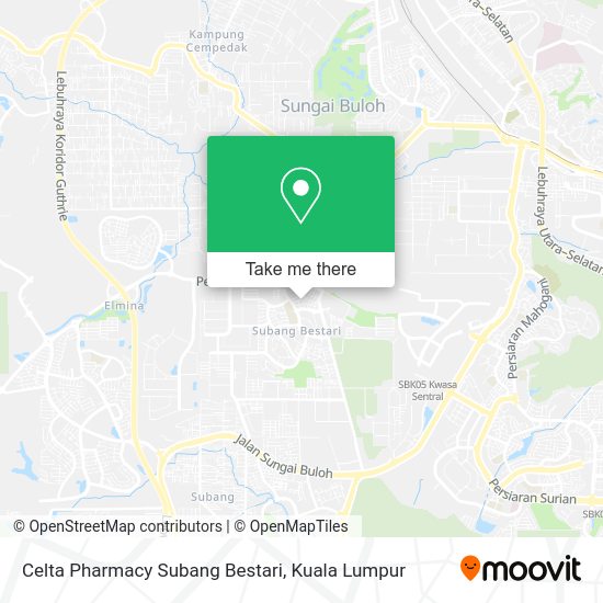 Peta Celta Pharmacy Subang Bestari