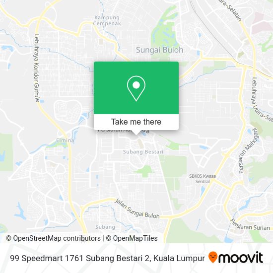 Peta 99 Speedmart 1761 Subang Bestari 2