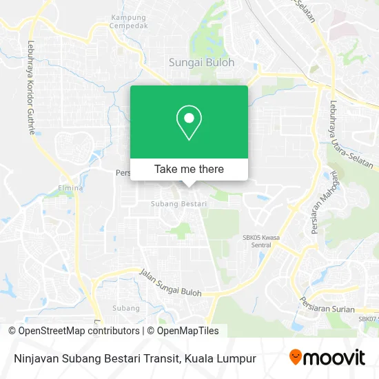 Ninjavan Subang Bestari Transit map