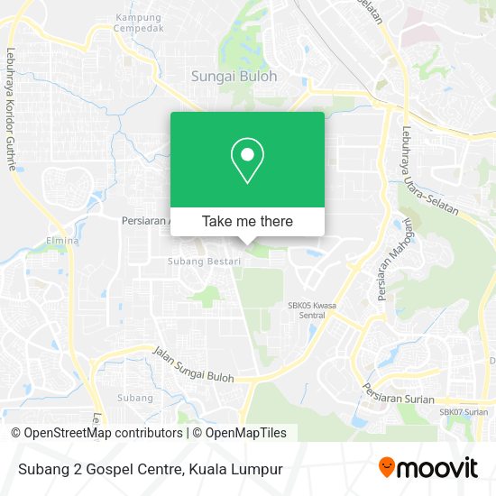 Subang 2 Gospel Centre map
