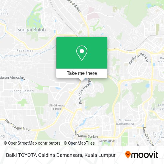 Baiki TOYOTA Caldina Damansara map