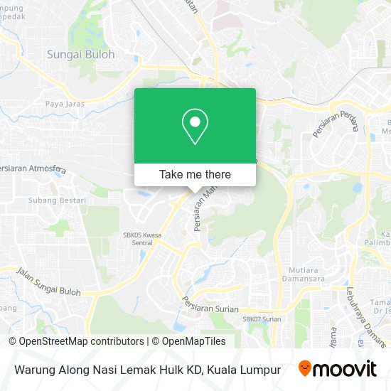 Peta Warung Along Nasi Lemak Hulk KD