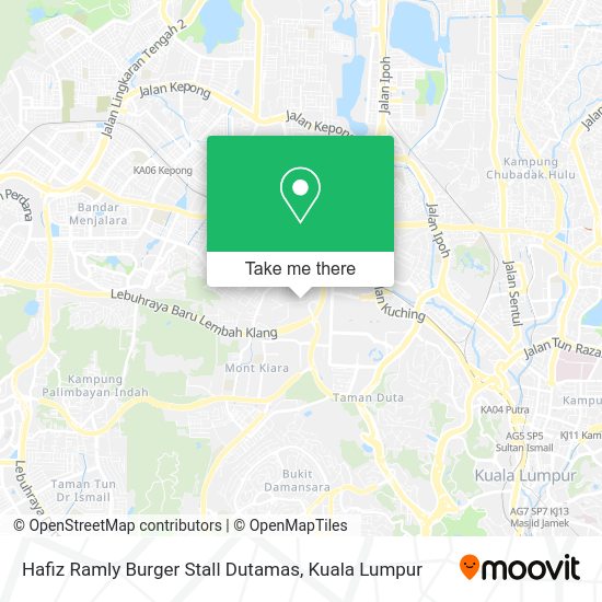 Hafiz Ramly Burger Stall Dutamas map