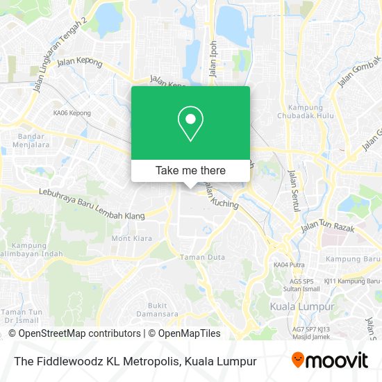 The Fiddlewoodz KL Metropolis map
