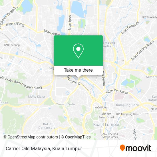 Peta Carrier Oils Malaysia