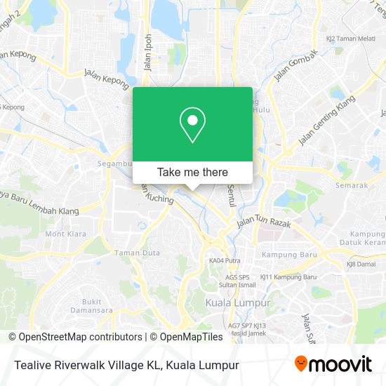 Tealive Riverwalk Village KL map