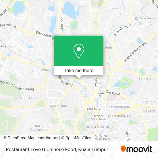 Restaurant Love U Chinese Food map
