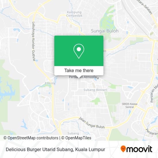 Peta Delicious Burger Utarid Subang