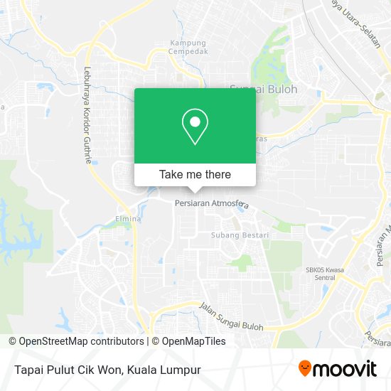Tapai Pulut Cik Won map
