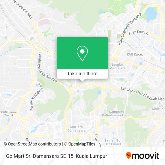 Go Mart Sri Damansara SD 15 map