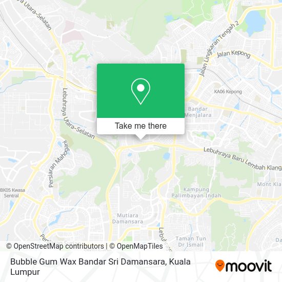 Peta Bubble Gum Wax Bandar Sri Damansara