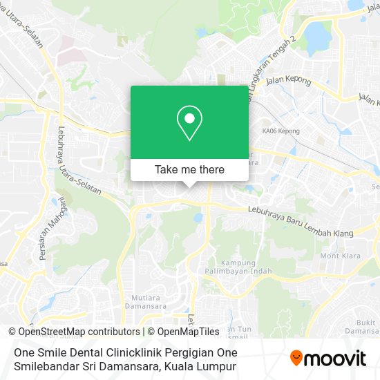 One Smile Dental Clinicklinik Pergigian One Smilebandar Sri Damansara map