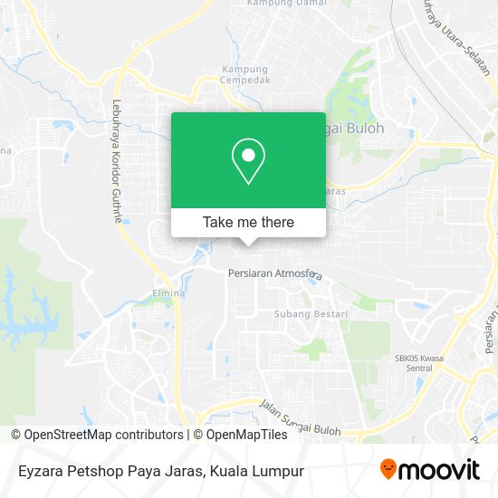 Eyzara Petshop Paya Jaras map