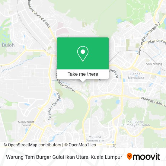 Peta Warung Tam Burger Gulai Ikan Utara