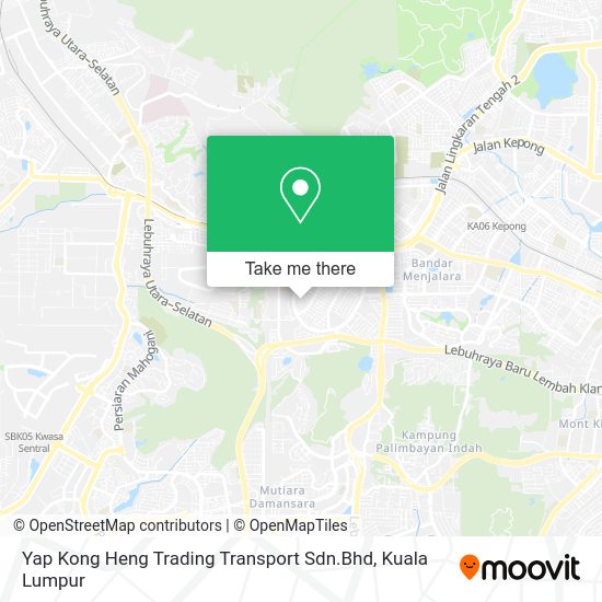 Peta Yap Kong Heng Trading Transport Sdn.Bhd