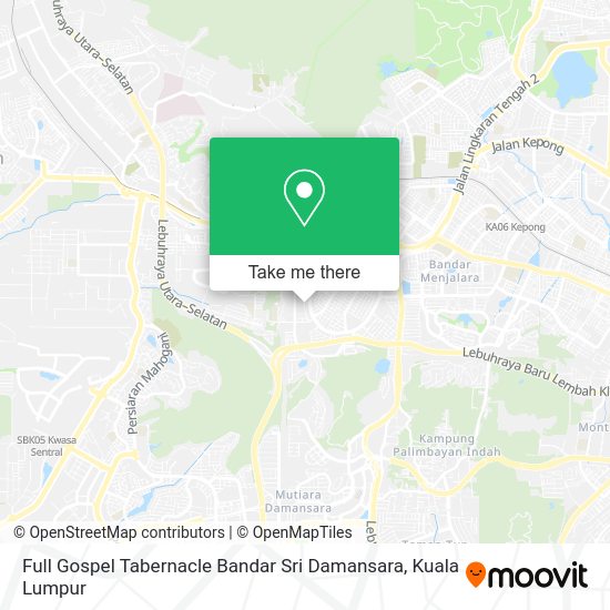 Peta Full Gospel Tabernacle Bandar Sri Damansara