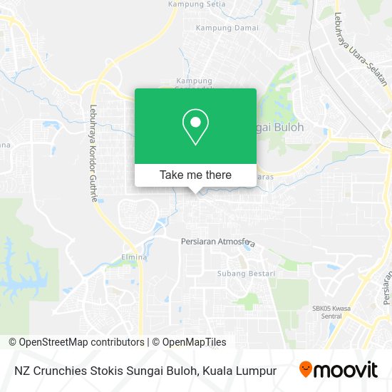 Peta NZ Crunchies Stokis Sungai Buloh