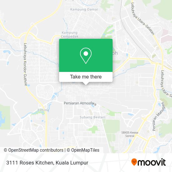 3111 Roses Kitchen map