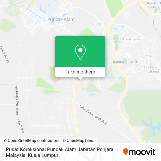 Pusat Koreksional Puncak Alam Jabatan Penjara Malaysia map