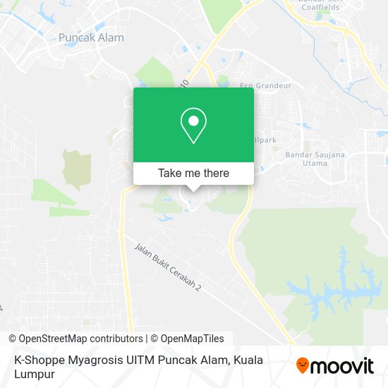 K-Shoppe Myagrosis UITM Puncak Alam map