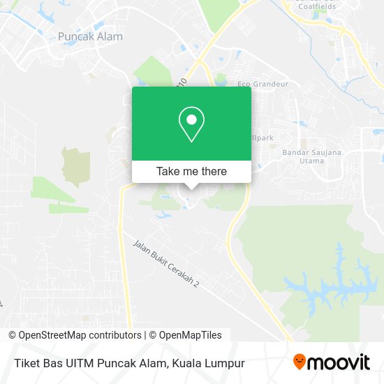 Tiket Bas UITM Puncak Alam map