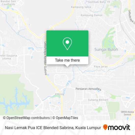 Nasi Lemak Pua ICE Blended Sabrina map