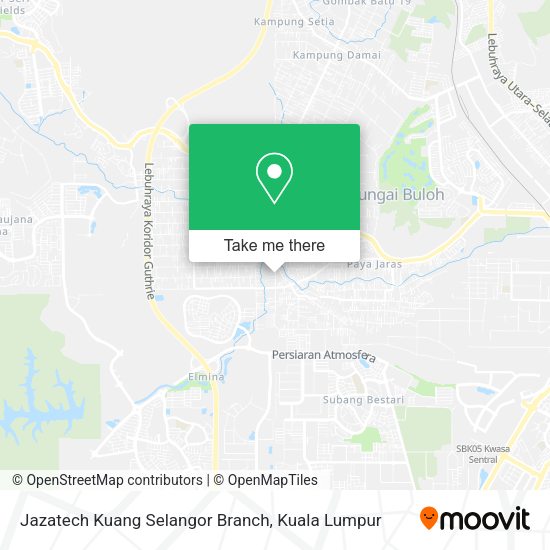 Jazatech Kuang Selangor Branch map