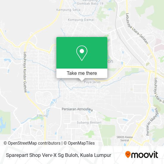 Sparepart Shop Verv-X Sg Buloh map
