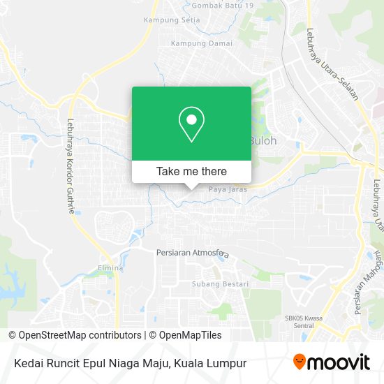 Peta Kedai Runcit Epul Niaga Maju