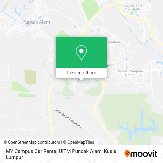 MY Campus Car Rental UITM Puncak Alam map