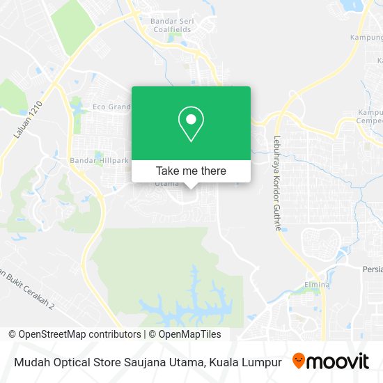 Mudah Optical Store Saujana Utama map