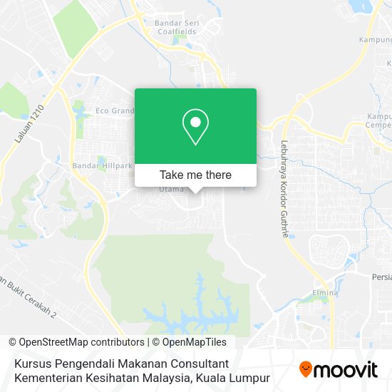 Kursus Pengendali Makanan Consultant Kementerian Kesihatan Malaysia map