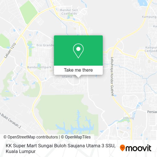 KK Super Mart Sungai Buloh Saujana Utama 3 SSU map