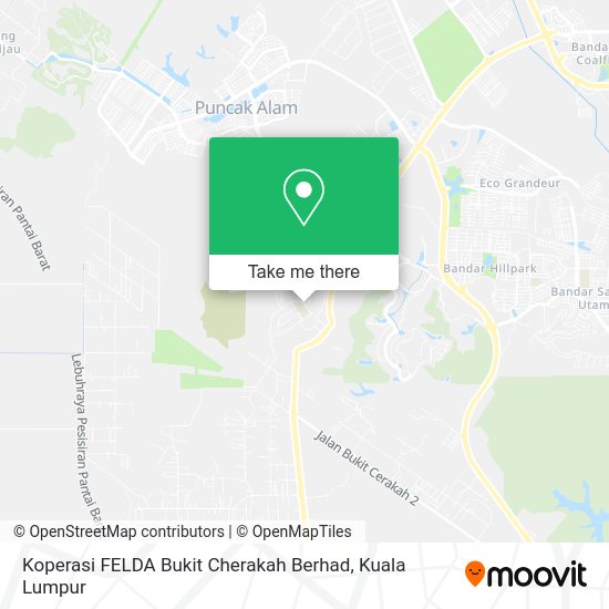 Peta Koperasi FELDA Bukit Cherakah Berhad