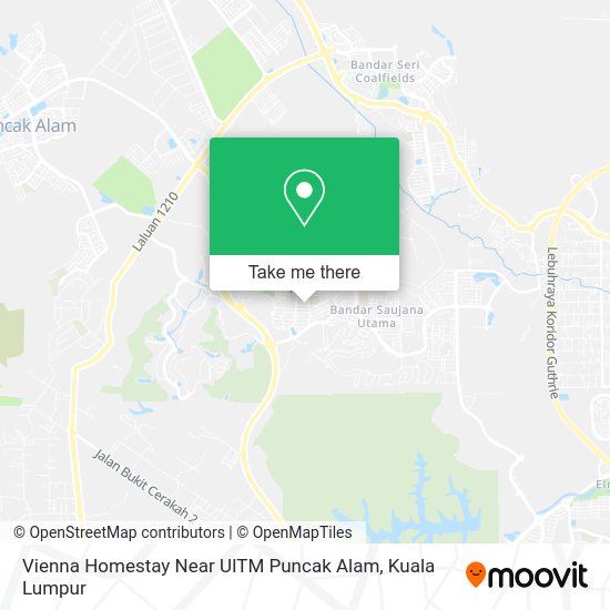 Peta Vienna Homestay Near UITM Puncak Alam