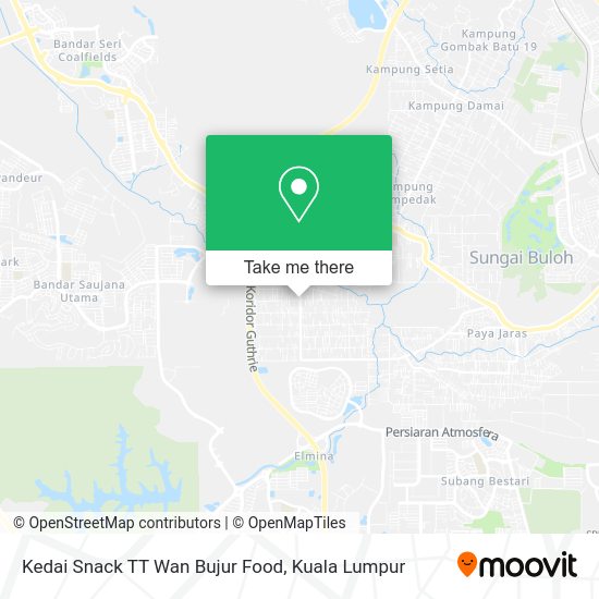 Peta Kedai Snack TT Wan Bujur Food