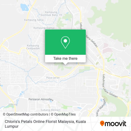 Peta Chloris's Petals Online Florist Malaysia