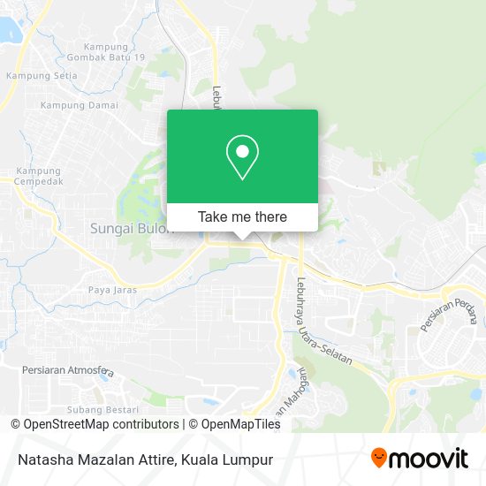 Natasha Mazalan Attire map