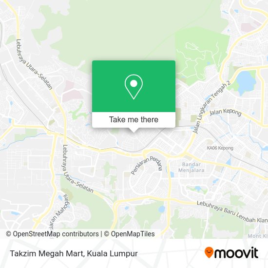 Takzim Megah Mart map