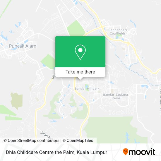 Dhia Childcare Centre the Palm map
