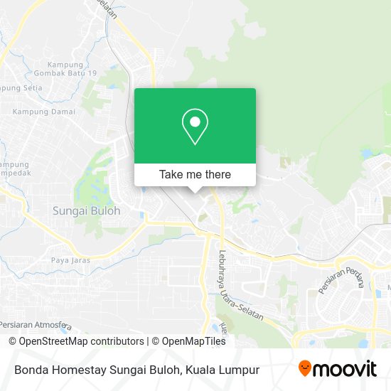 Bonda Homestay Sungai Buloh map