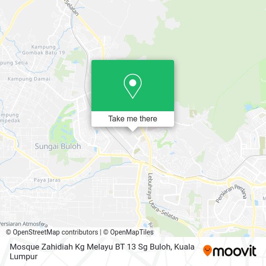 Mosque Zahidiah Kg Melayu BT 13 Sg Buloh map