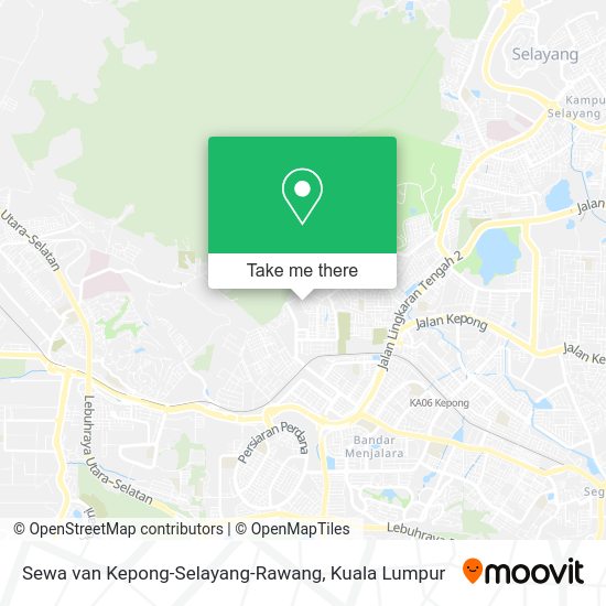 Sewa van Kepong-Selayang-Rawang map