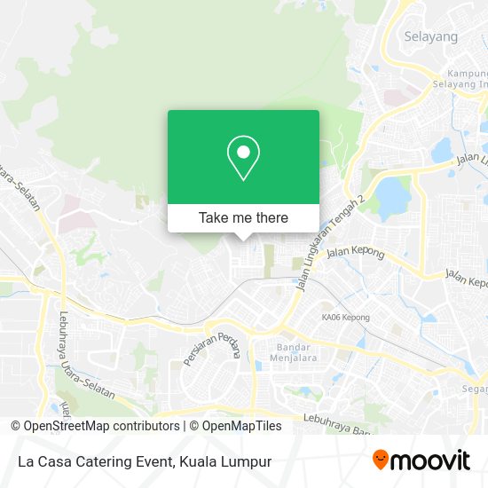La Casa Catering Event map