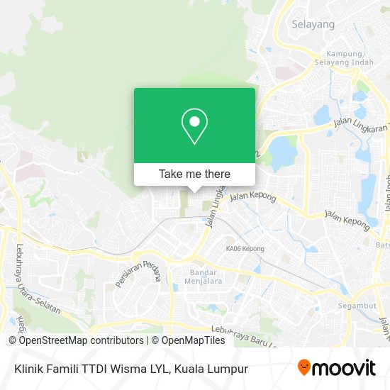 Klinik Famili TTDI Wisma LYL map