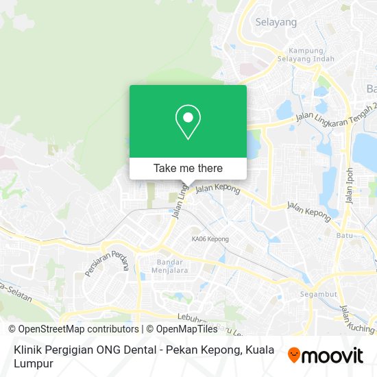Peta Klinik Pergigian ONG Dental - Pekan Kepong