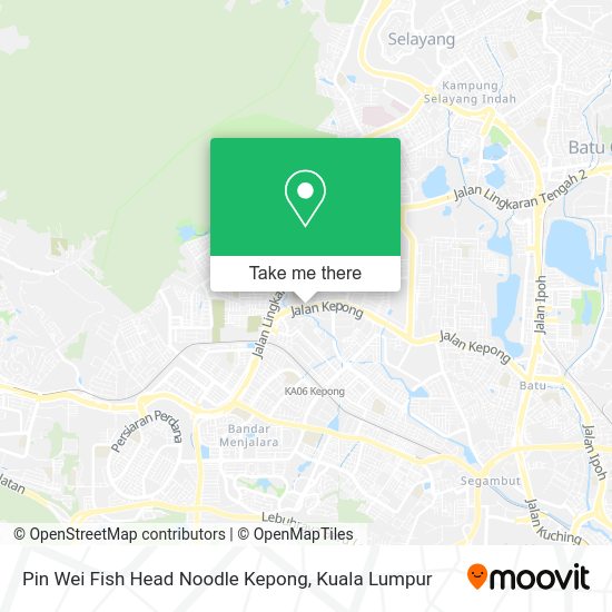 Pin Wei Fish Head Noodle Kepong map