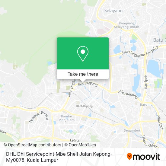DHL-Dhl Servicepoint-Mbe Shell Jalan Kepong-My0078 map