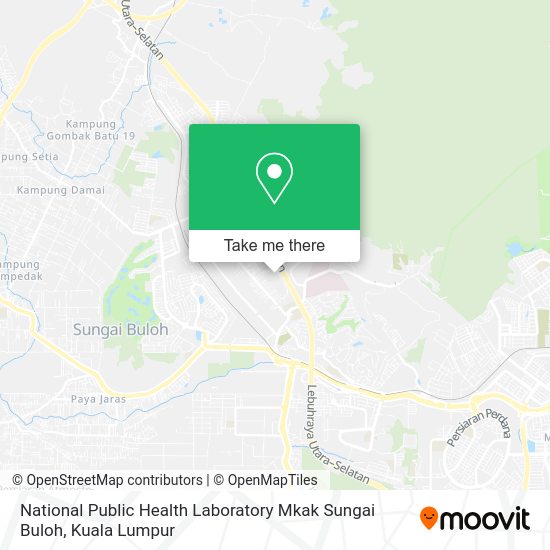 Peta National Public Health Laboratory Mkak Sungai Buloh